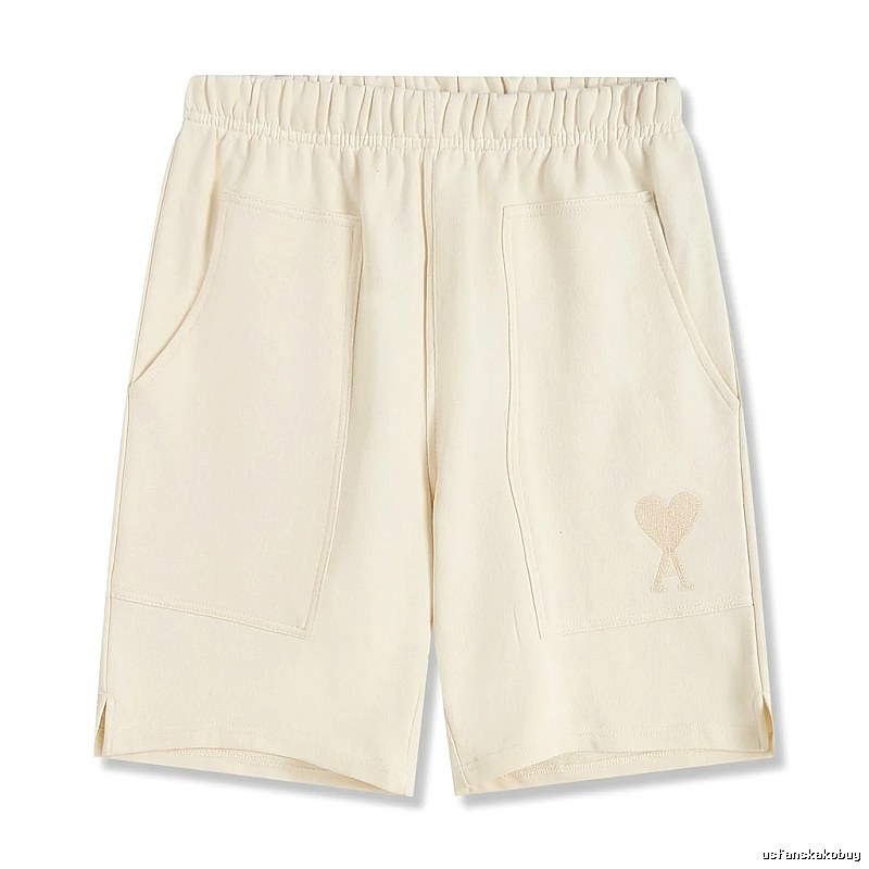 AMI Embroidered Love Casual Shorts