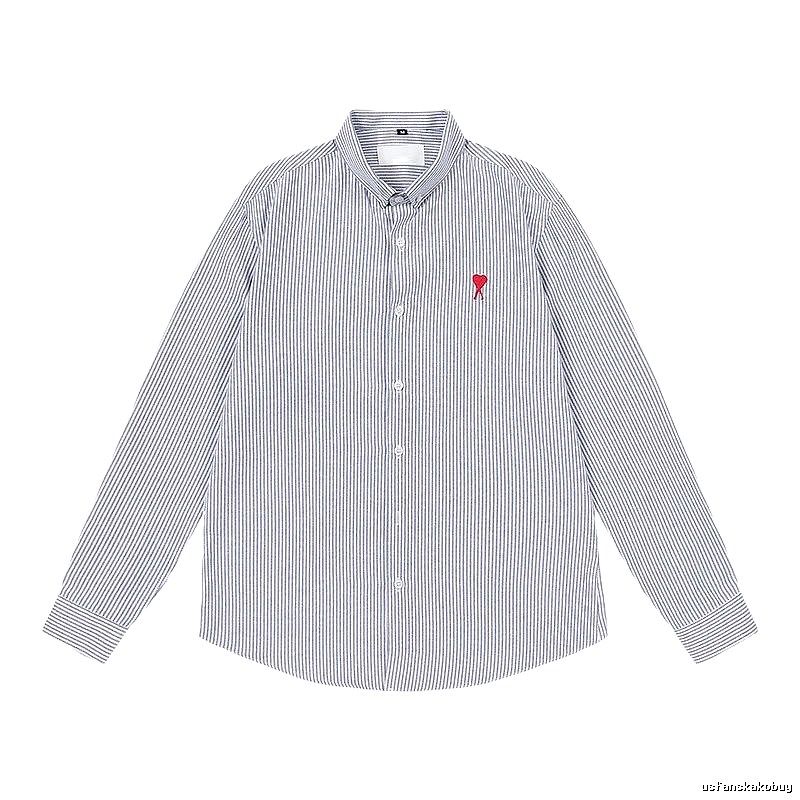 Ami striped minimalist style shirt