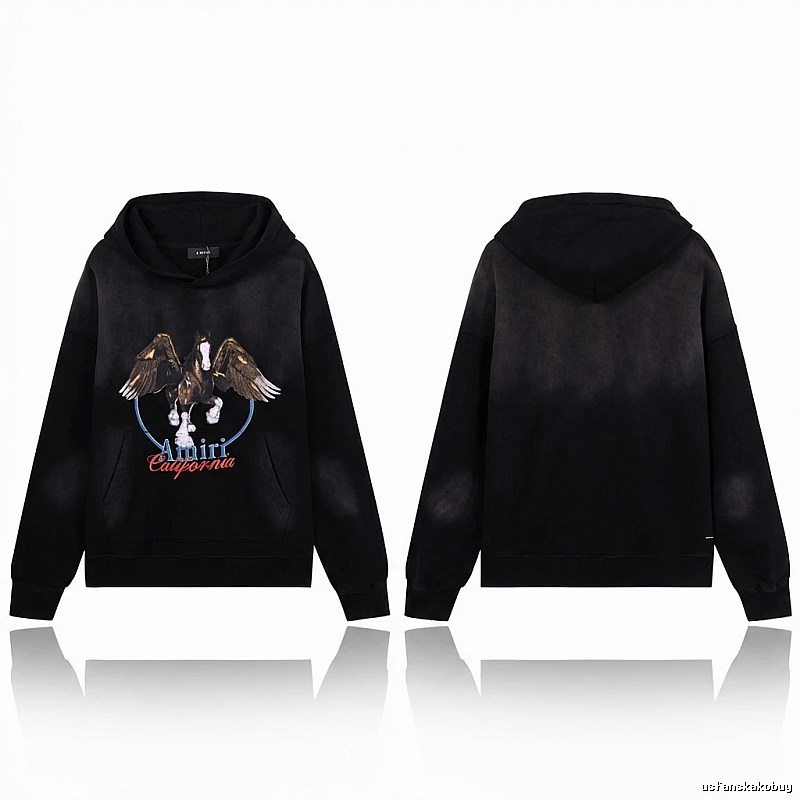 AMIRI Pegasus Retro Black Hoodie