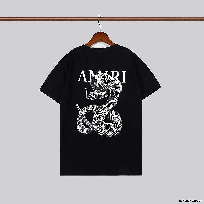 Amiri Statement Graphic T-shirt White Blue Amiri for Easy Pairing