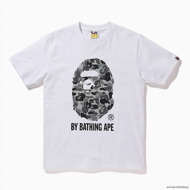 Bape Ape Head Camouflage Style White T-shirt