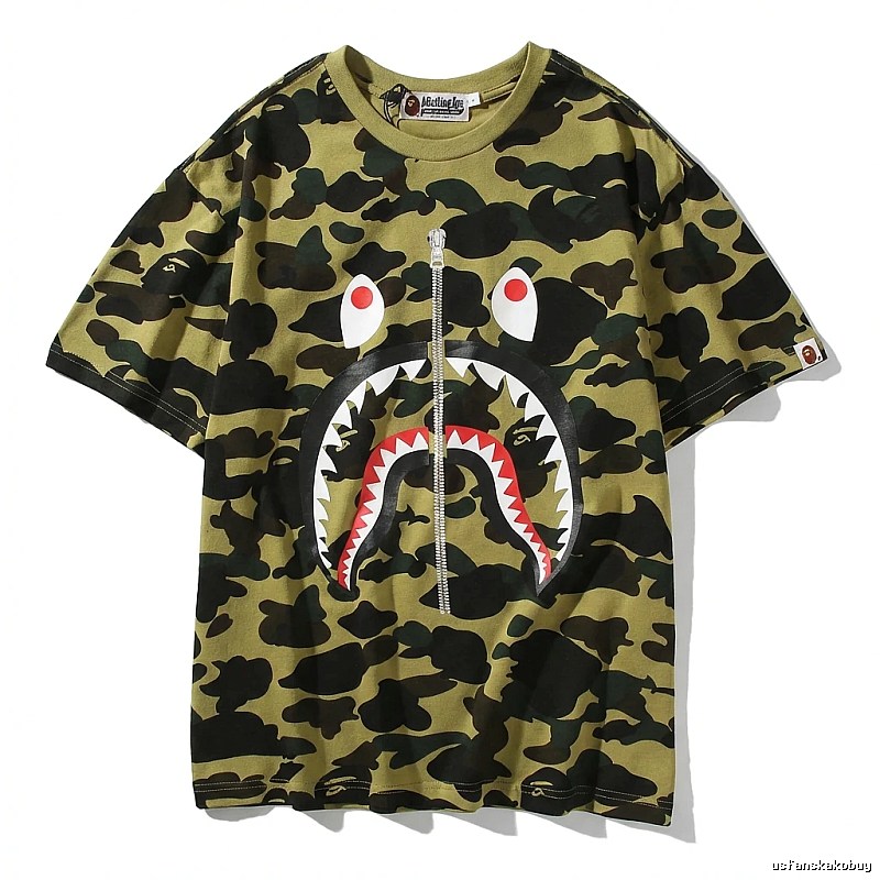 Bape Shark Camouflage Short-sleeve Shirt