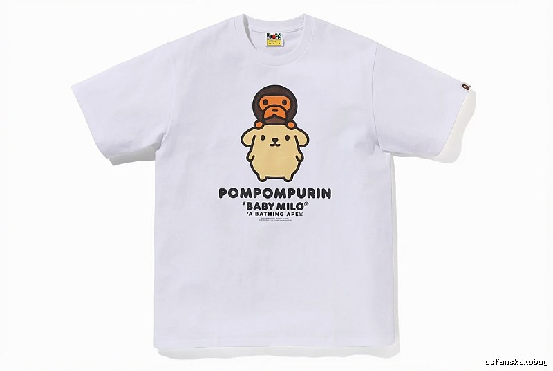 Bape x Pompompurin Co-branded Short-sleeve White