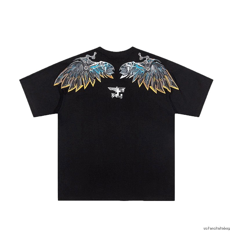 BOY Mechanical Wing Street Style Black Short Sleeve T-Shirt