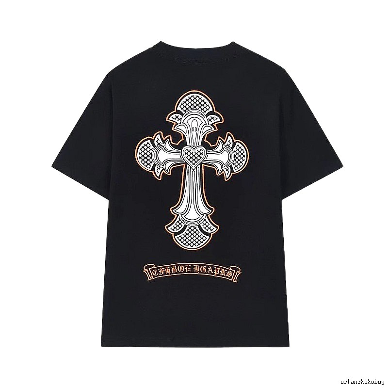 Chrome Hearts Cross Gothic Style Black Short-sleeve T-shirt