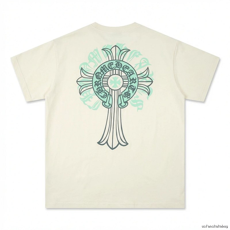 Chrome Hearts retro-style beige T-shirt