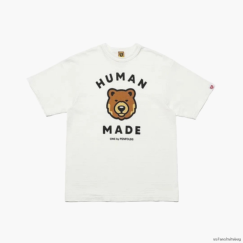 HUMAN MADE Bear Head Japanese Retro White T-Shirt