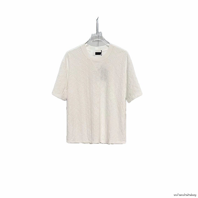 Louis Vuitton Monogram Collection Light Luxury Style White T-Shirt