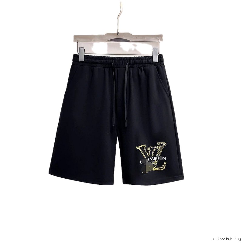 Louis Vuitton Printed Casual Style Black Shorts