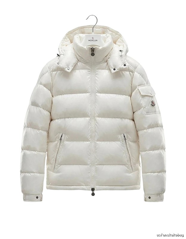 Moncler shiny and fashionable white down jacket