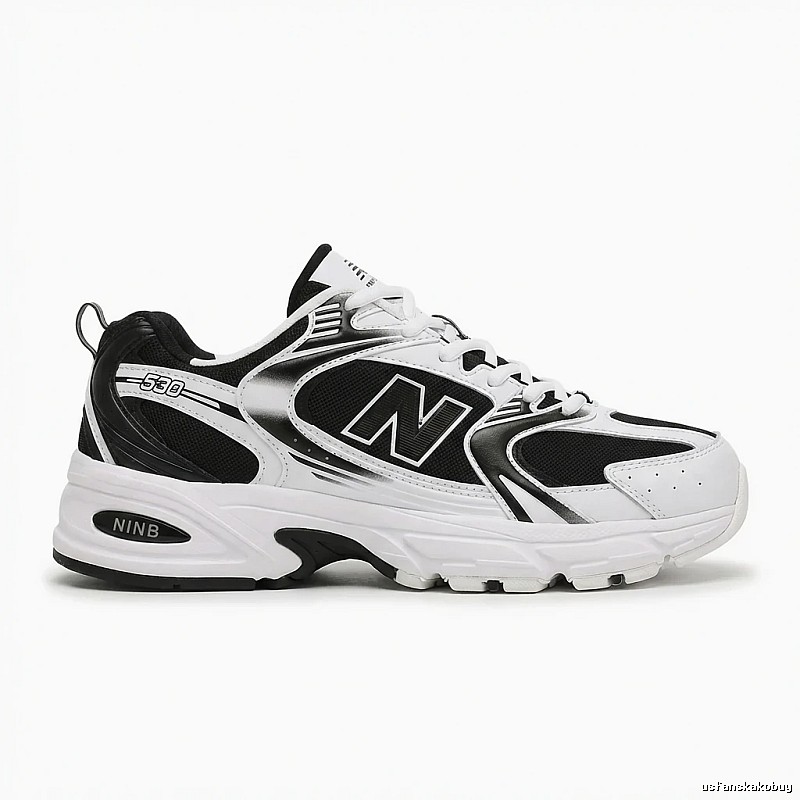 New Balance 530 retro black and white shoes