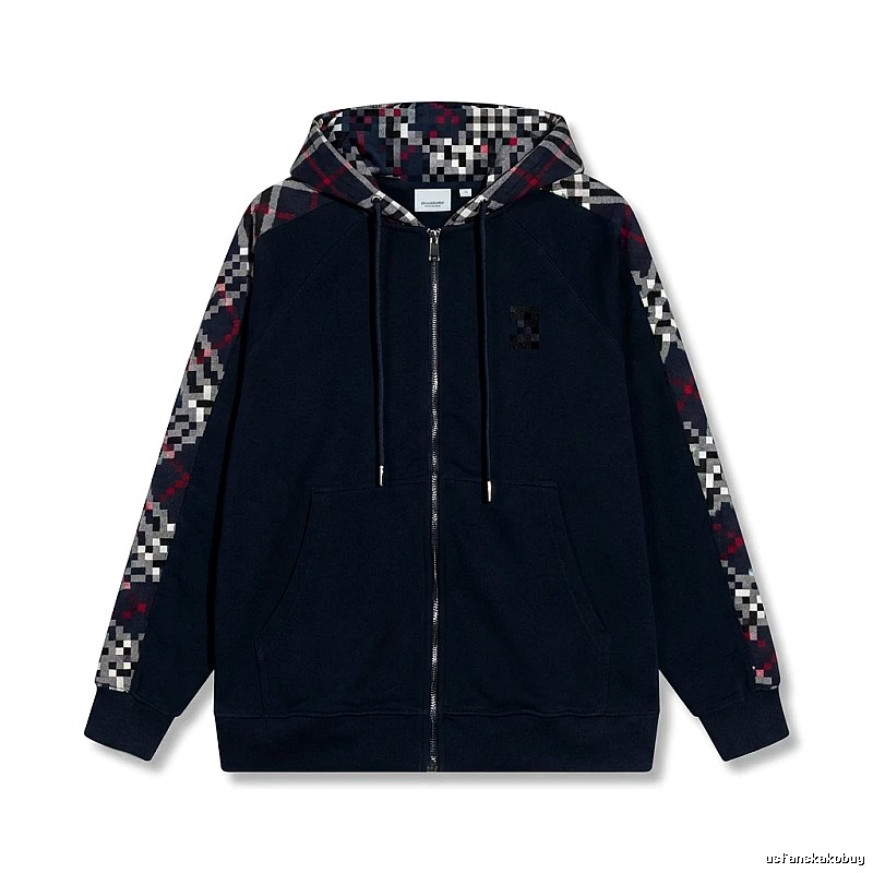 Other checkered patchwork style hoodie