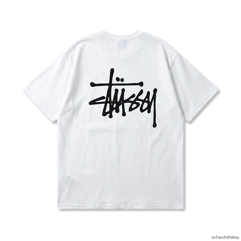 Stussy basic graffiti-style white T-shirt
