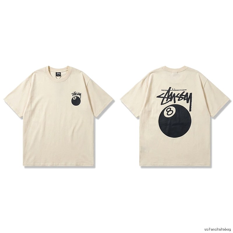 Stussy No.8 Ball Series Retro-Style T-Shirt