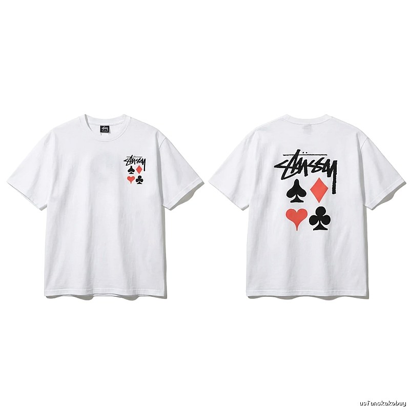 Stussy Playing Card Style White T-Shirt