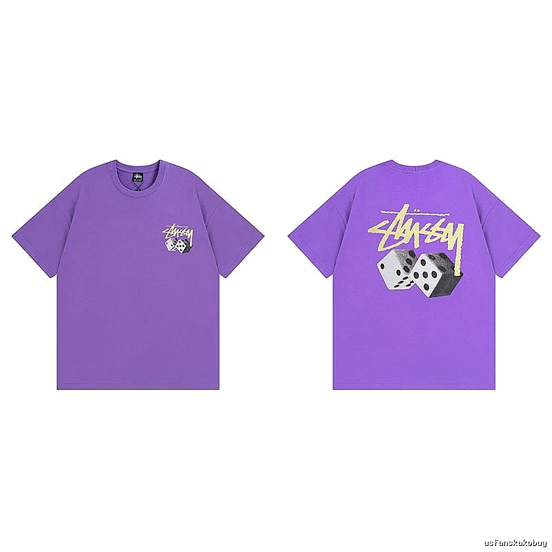 Stussy Purple Spider Graphic T-Shirt Campus Look Logo