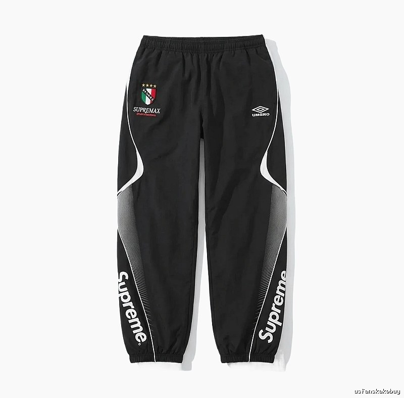 Supreme co-branded sporty black pants