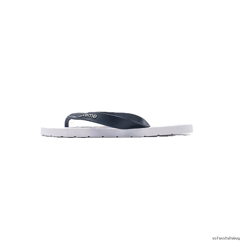 Supreme Street Fashion Black and White Flip-Flops