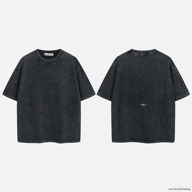 Acne Studios 2090-80 Black Style Ac908040 Stockholm Logo T-Shirt Modern Fit