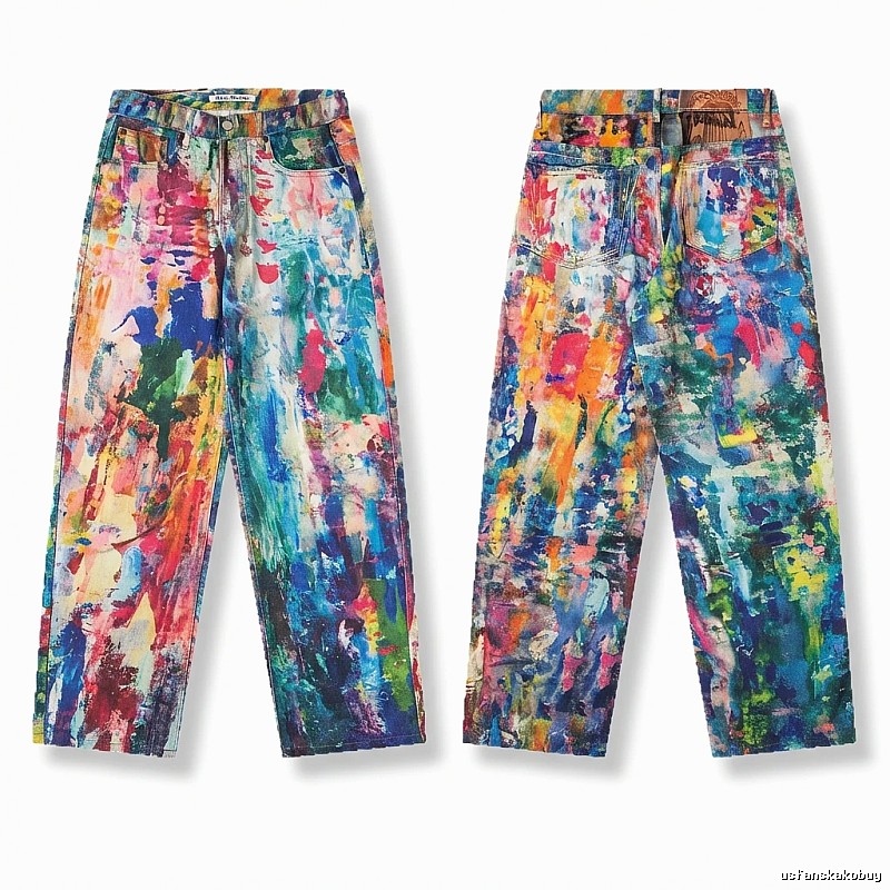 Acne Studios Graffiti-style Colorful Jeans