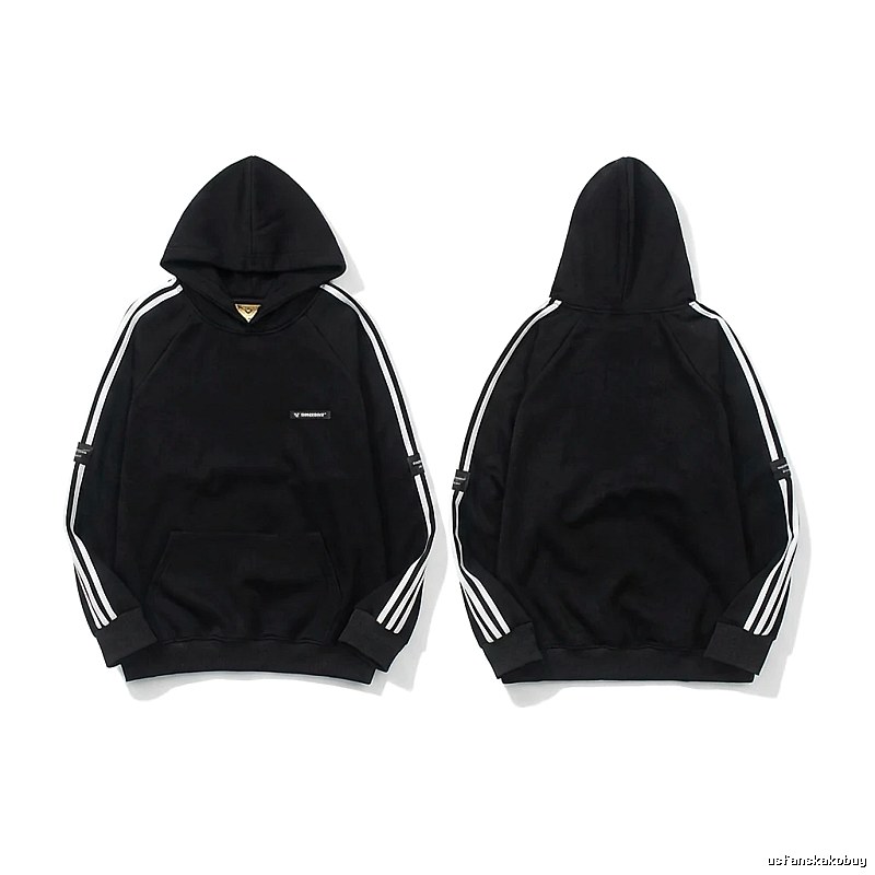 Adidas classic three - stripe black sweatshirt