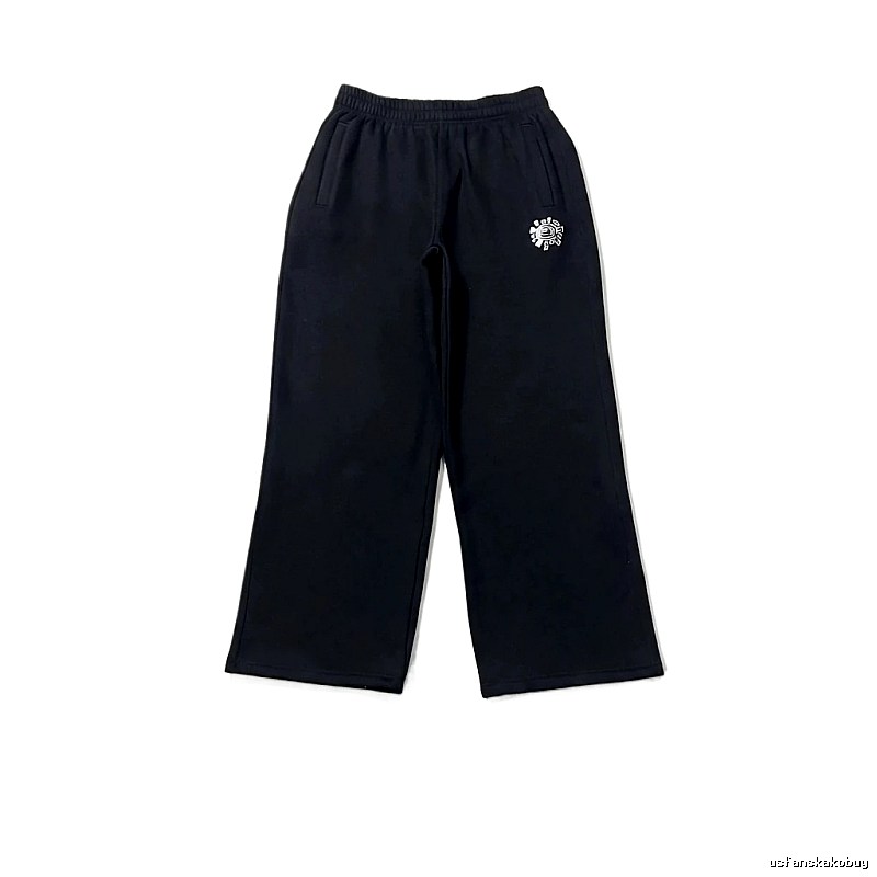 ADWYSD trendy brand loose black long trousers.