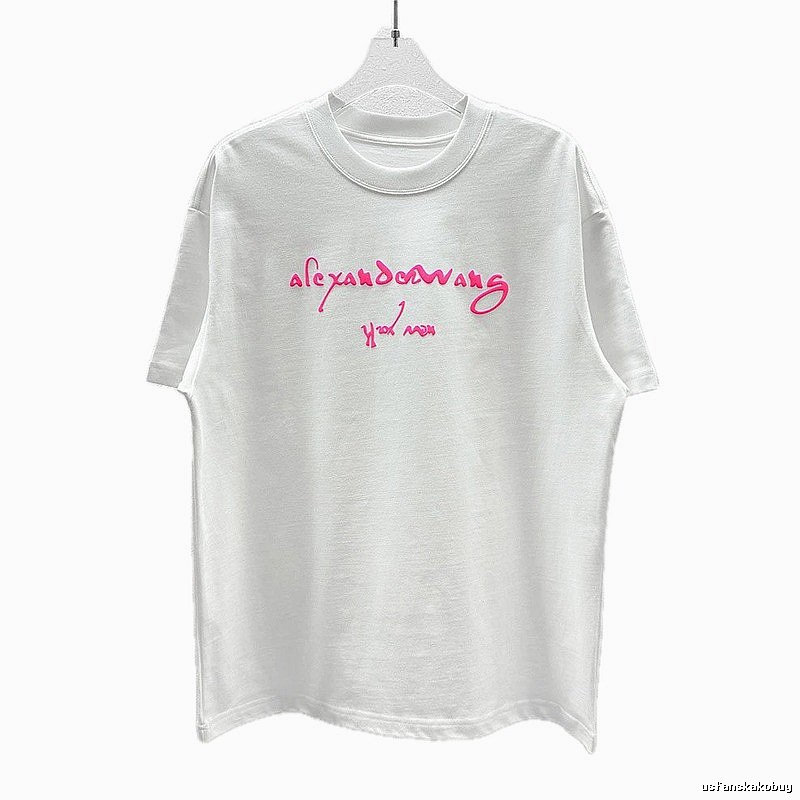 Alexander Wang Foam-Printed Cool & Trendy Style White T-Shirt