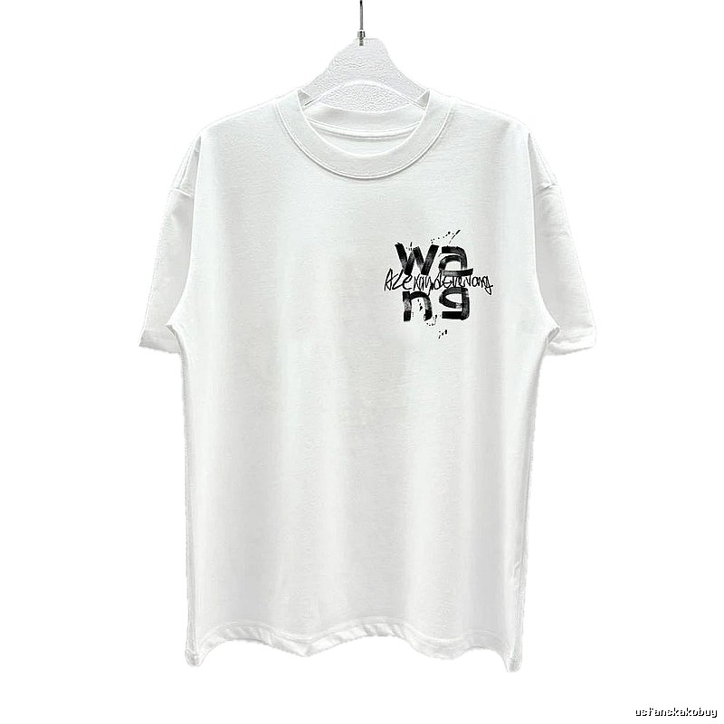 Alexander Wang Ink Wash Print Street Style White T-Shirt