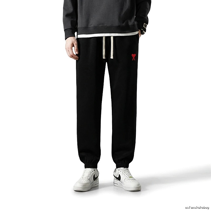 AMI & Easy trendy brand black sweatpants