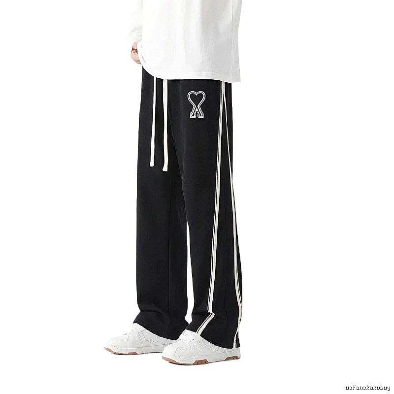AMI fleece-lined warm black sweatpants