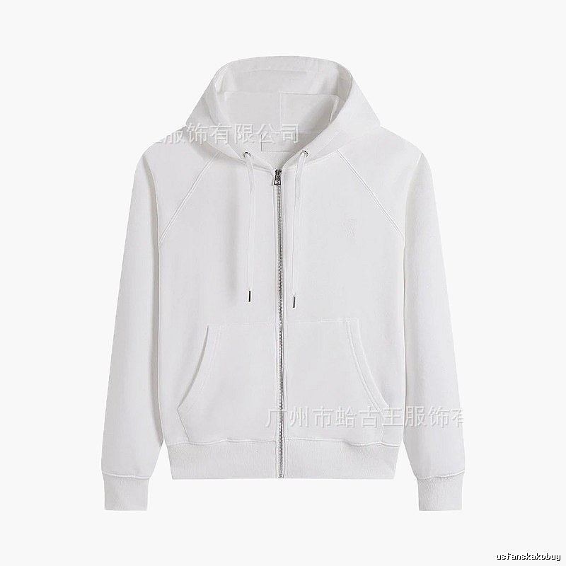 AMI minimalist style white hoodie