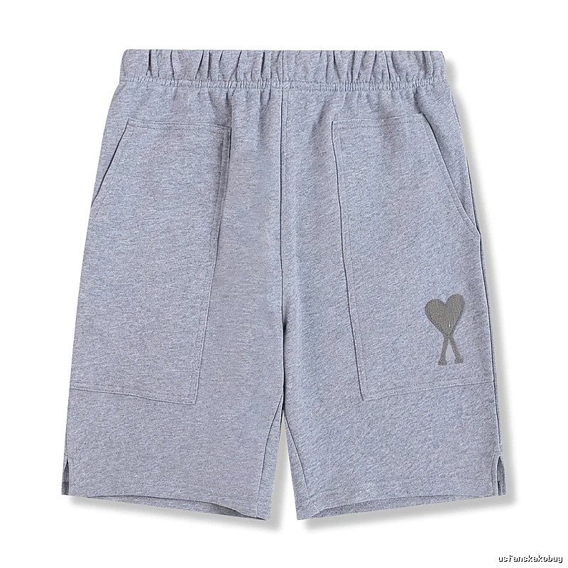 AMI pattern casual gray shorts