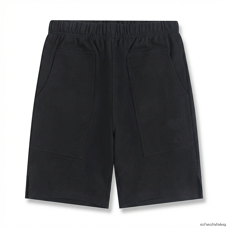 AMI Workwear Style Black Shorts