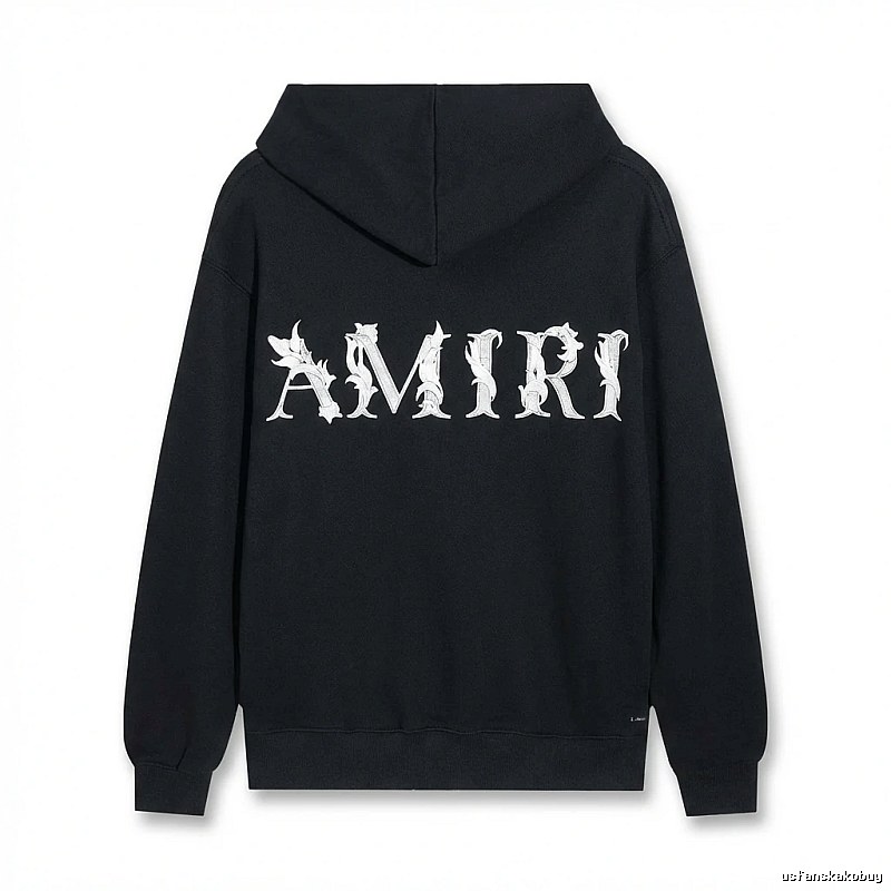 AMIRI letter-style black hoodie