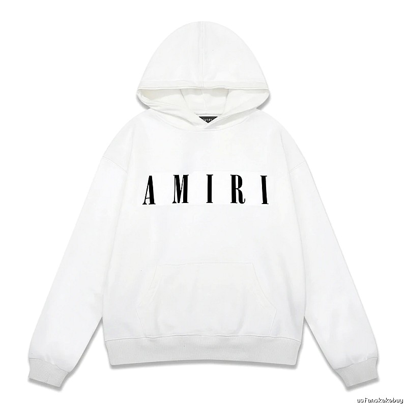 AMIRI minimalist style white hoodie