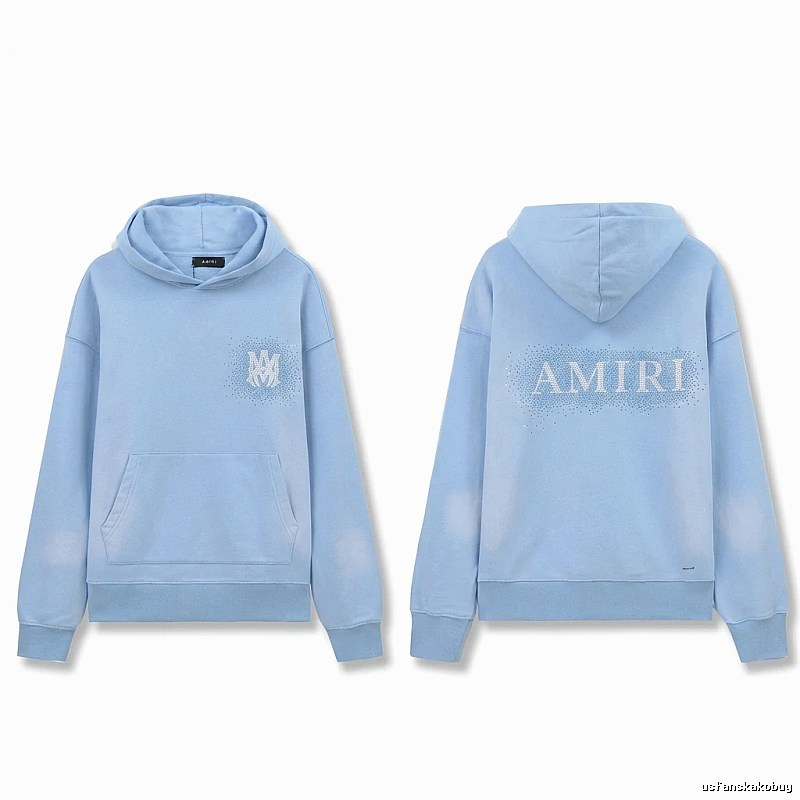 AMIRI Printed Leisure Style Light Blue Sweatshirt