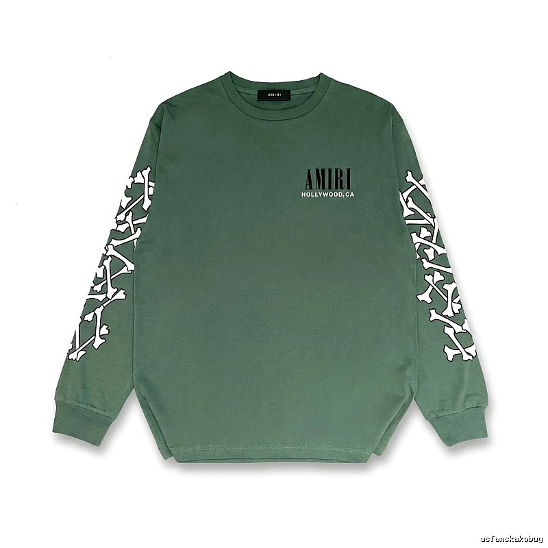 AMIRI Skull Retro Style Green Sweatshirt