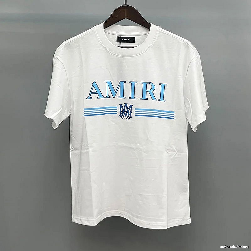 Amiri White Blue Records Graphic T-Shirt City Outfit