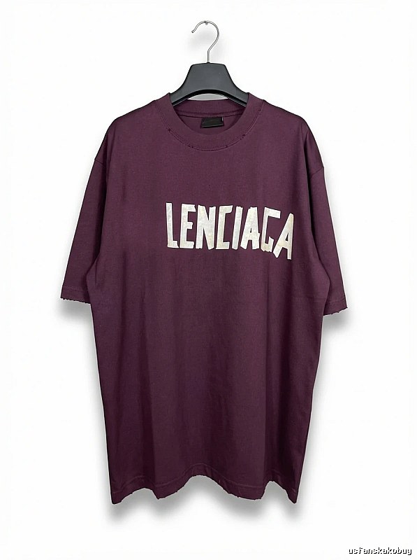 Balenciaga alphabet style purple T-shirt