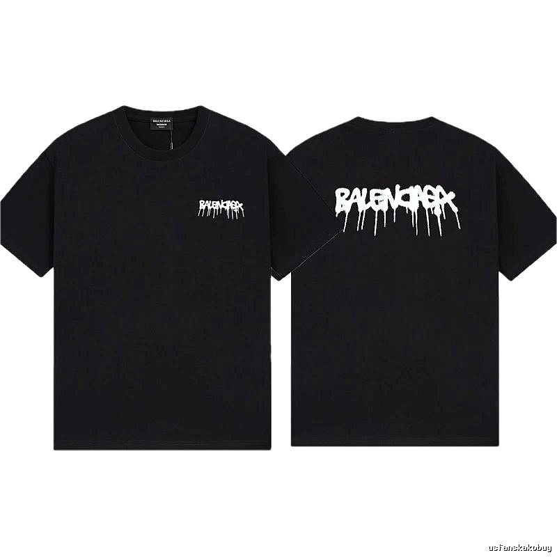 Balenciaga Graffiti Street Style Black T-Shirt