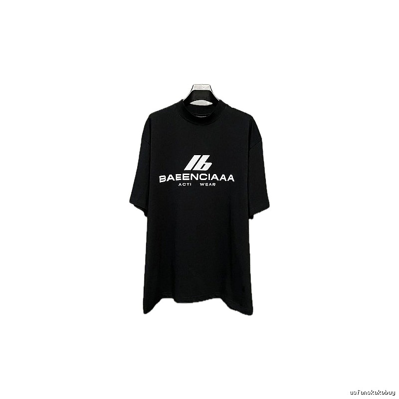 Balenciaga letter-style black T-shirt