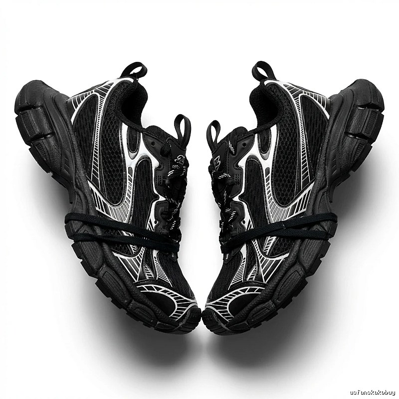Balenciaga retro black and grey sports shoes
