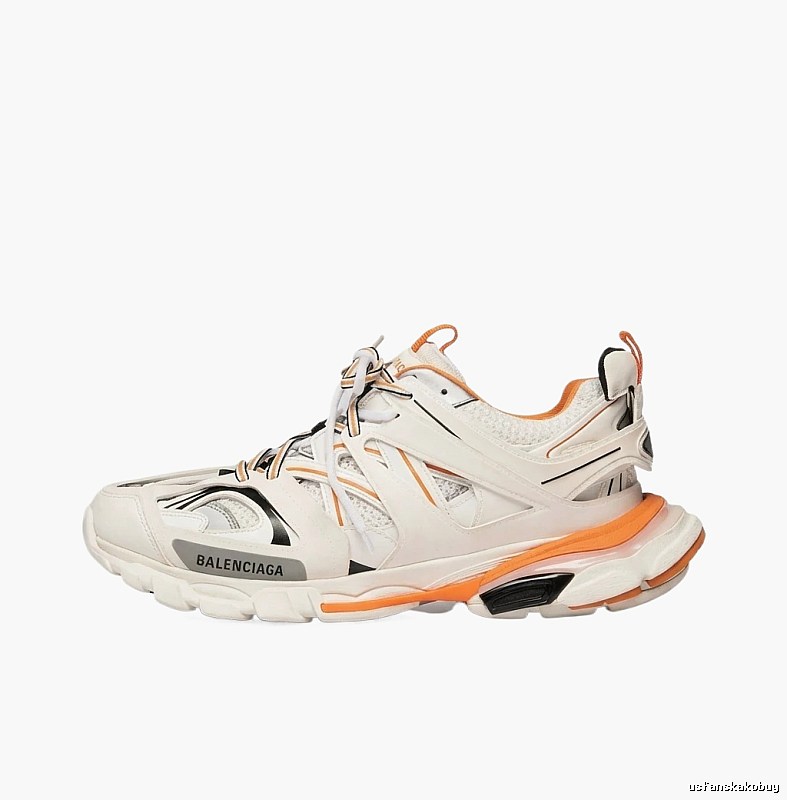 Balenciaga retro white-orange sports shoes
