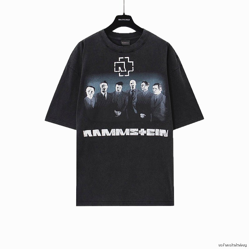 Balenciaga Rock Style Black T-shirt