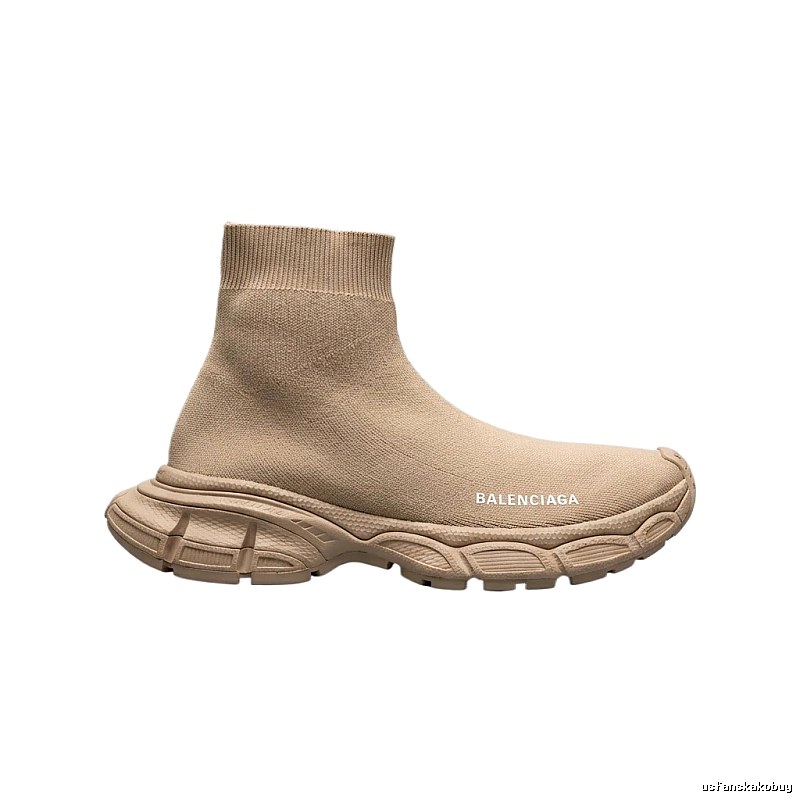 Balenciaga sock boots casual style khaki color