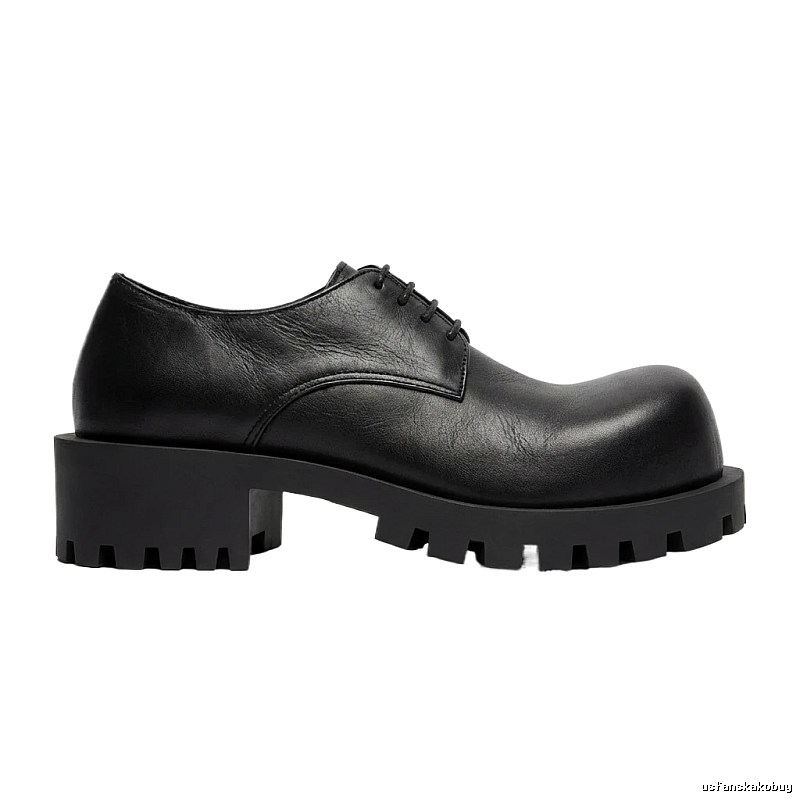 Balenciaga thick-soled retro-style leather shoes