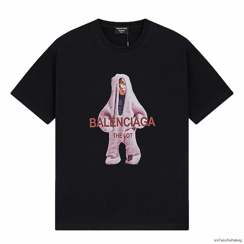 Balenciaga's childlike black T-shirt.