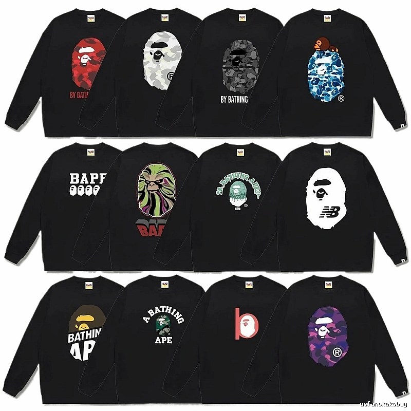 Bape Ape Head Trendy and Cool Black Sweatshirt