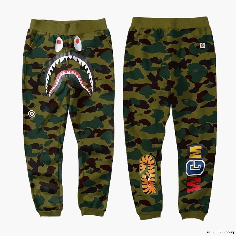 Bape camouflage shark-style sweatpants
