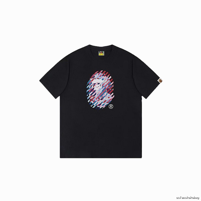 Bape camouflage style black T-shirt